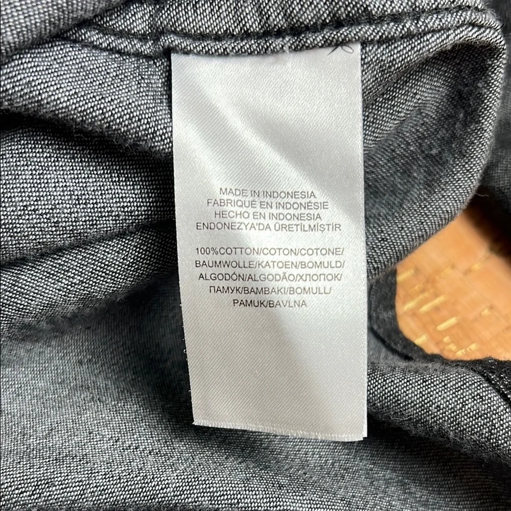 Lauren by Ralph Lauren Denim Pearl Snap Shirt Large - Picture 7 of 11